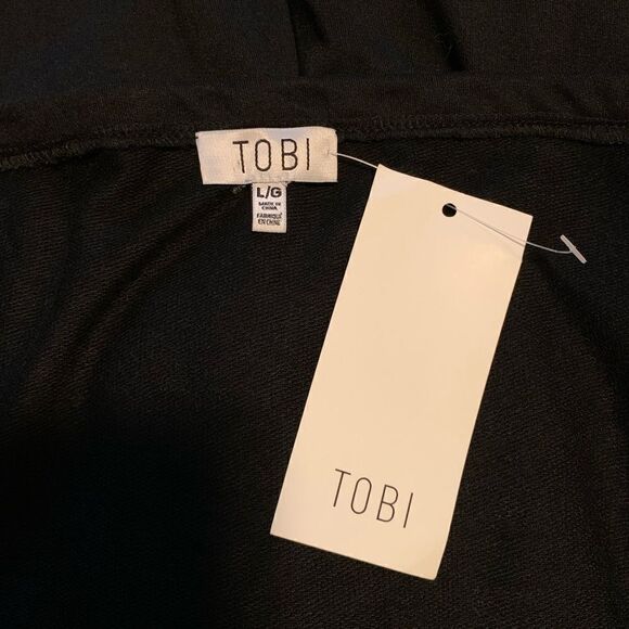 NWT! Tobi faux wrap black dress. Size large - Picture 3 of 7